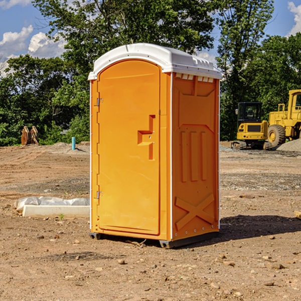 how often are the porta potties cleaned and serviced during a rental period in Goodyear Village AZ